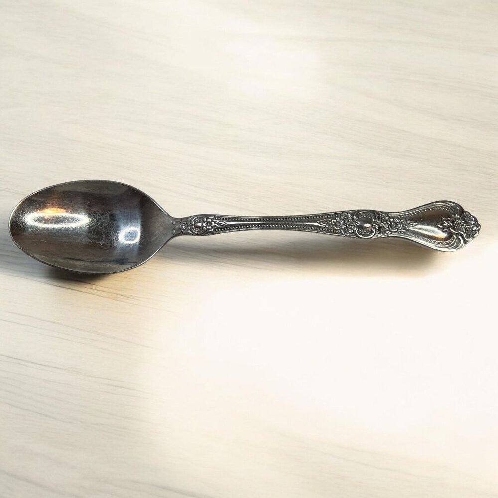 Precious Rose Stanley Roberts Rogers Co Stainless Teaspoon 1970s Korea